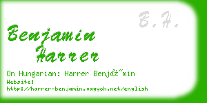 benjamin harrer business card